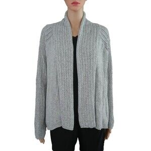 Open Knit Cardigan Sweater Cotton Blend Women's M/P Long Sleeve Casual